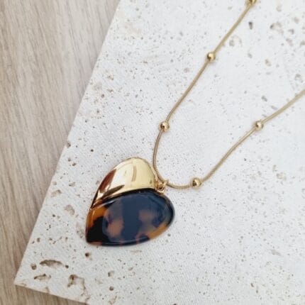 Ατσάλινο κολιέ με καρδιά