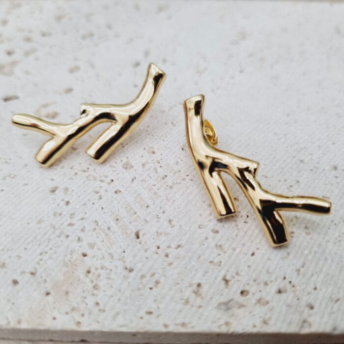 11 Ατσάλινα σκουλαρίκια κλαδιά - Image 1