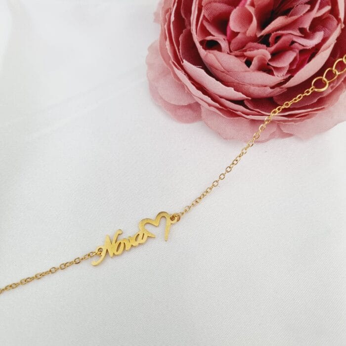 20240420_120733 Ατσάλινο βραχιόλι νονά με καρδιά - Image 1