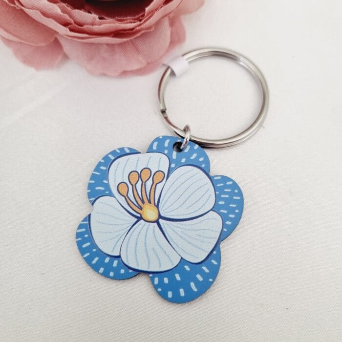 20240420_124951 Μπρελόκ γαλάζιο λουλούδι - Image 1