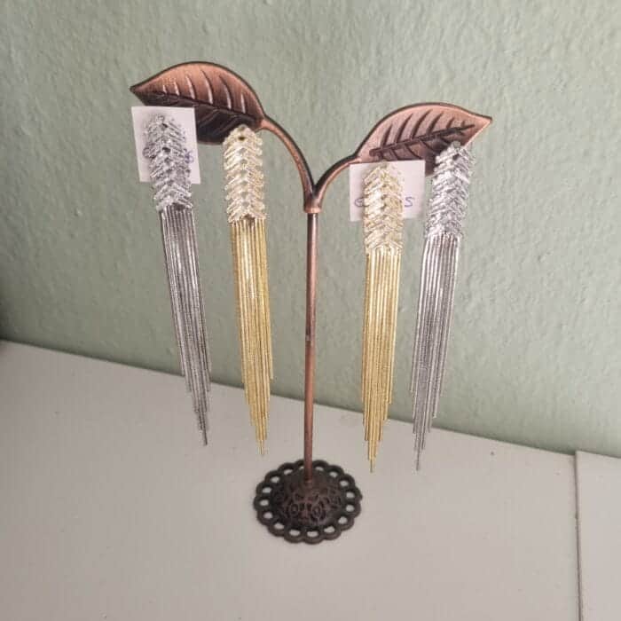 20240621_185306 Μακριά σκουλαρίκια με διάφανα κρύσραλλα - Image 1