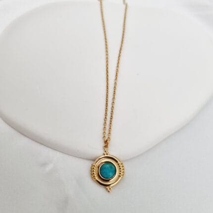 Ατσάλινο κολιέ με στρόγγυλο στοιχείο