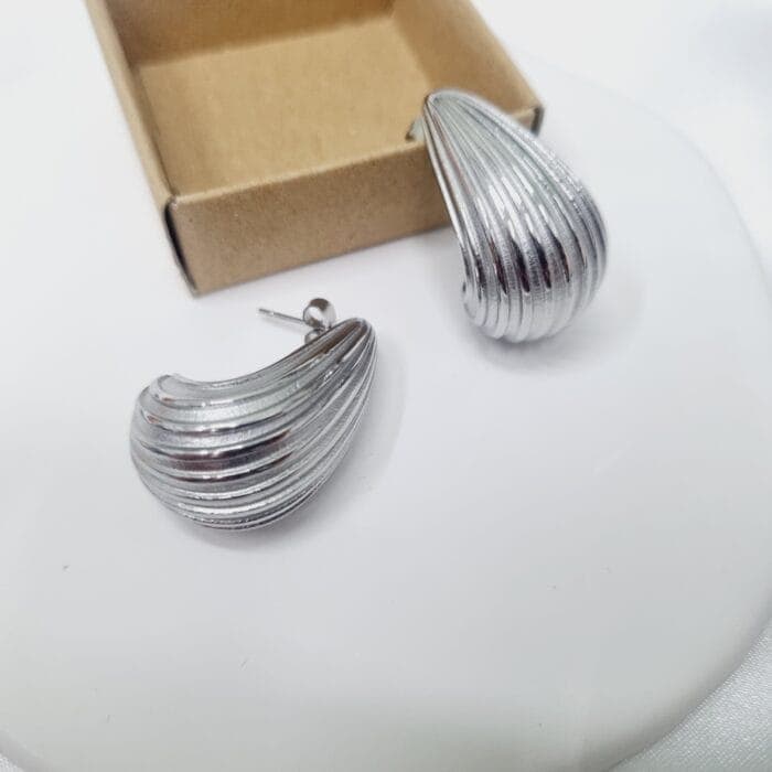 Ατσάλινα σκουλαρίκια σταγόνες - Image 2