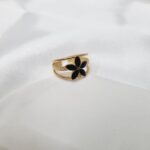 Ατσάλινο δαχτυλίδι με λουλούδι - Image 2