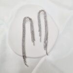 Κρεμαστά σκουλαρίκια με διάφανα στρας - Image 2