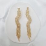 Κρεμαστά σκουλαρίκια με διάφανα στρας