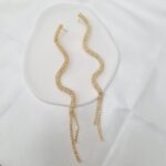 Κρεμαστά σκουλαρίκια με διάφανα στρας