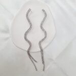 Κρεμαστά σκουλαρίκια με διάφανα στρας - Image 2