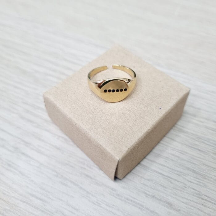 20241227_164251 Ατσάλινο δαχτυλίδι με μαύρα στρας - Image 1