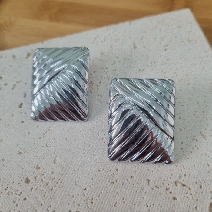 20250311_174009 Ατσάλινα σκουλαρίκια ριγέ - Image 1