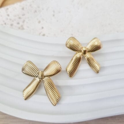 Ατσάλινα σκουλαρίκια φιόγκοι