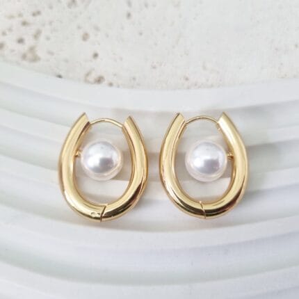 Ατσάλινοι κρίκοι με πέρλες