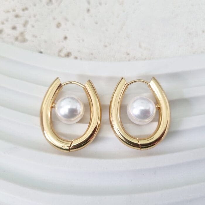 20250312_121756 Ατσάλινοι κρίκοι με πέρλες - Image 1