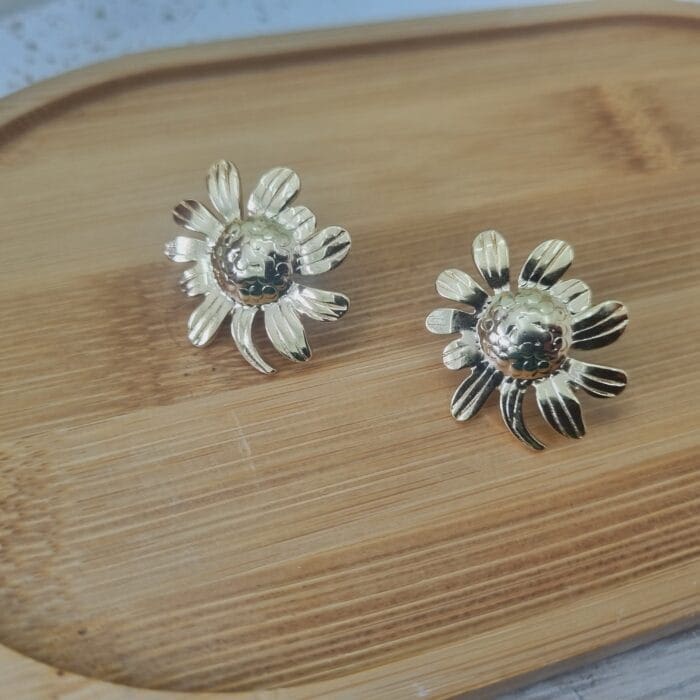 20250312_134520 Ατσάλινα σκουλαρίκια λουλούδια - Image 1