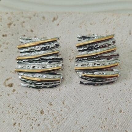 Ατσάλινα σκουλαρίκια ανάγλυφα