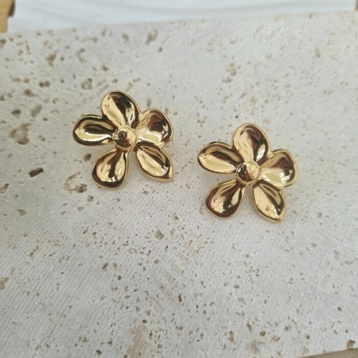 20250313_105638 Ατσάλινα σκουλαρίκια μαργαρίτες - Image 1