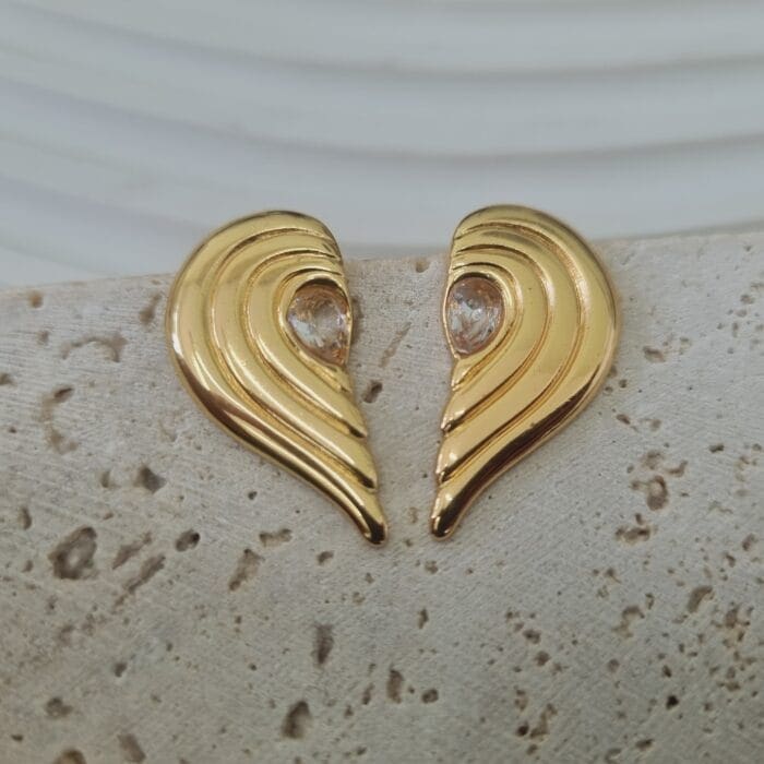 20250313_105909 Ατσάλινα σκουλαρίκια φτερά με διάφανα κρύσταλλα - Image 1