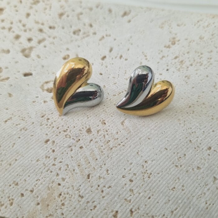 20250313_120034 Ατσάλινα σκουλαρίκια καρδιές - Image 1