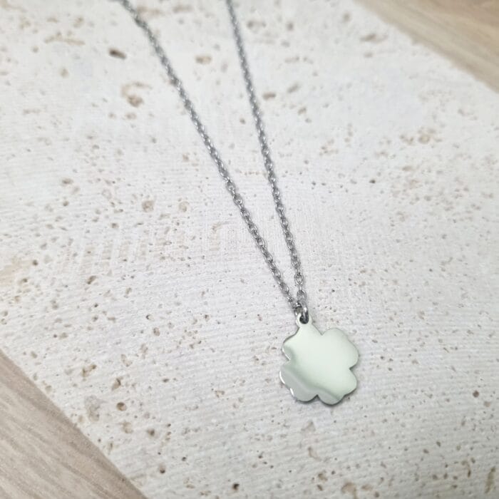 20250401_184819 Ατσάλινο κολιέ τριφύλλι - Image 1