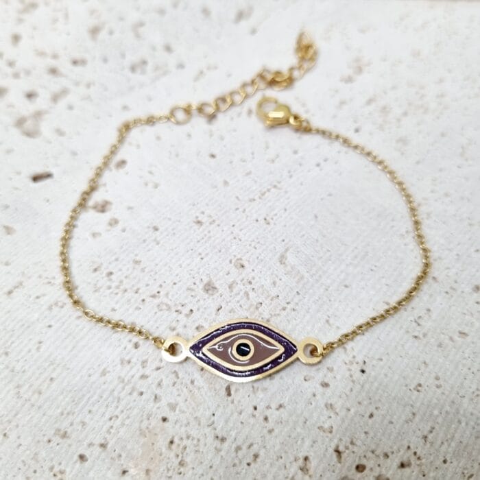 20250408_110230 Ατσάλινο βραχιόλι μάτι με σμάλτο - Image 1