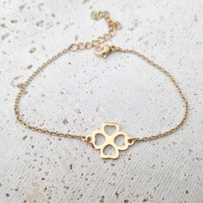 Ατσάλινο βραχιόλι τριφύλλι - Image 1