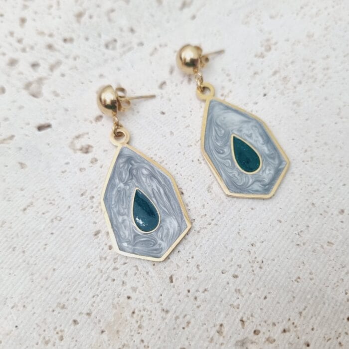 20250414_143941 Ατσάλινο κρεμαστό σκουλαρίκι - Image 1