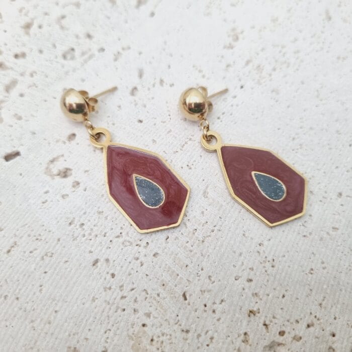 20250414_145922 Ατσάλινο κρεμαστό σκουλαρίκι - Image 1