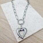 Ατσάλινο κολιέ με καρδιά - Image 4