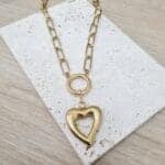 Ατσάλινο κολιέ με καρδιά - Image 3