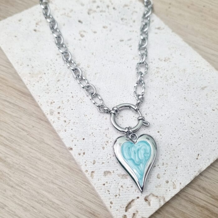 20250415_114733 Ατσάλινο κολιέ καρδιά - Image 1