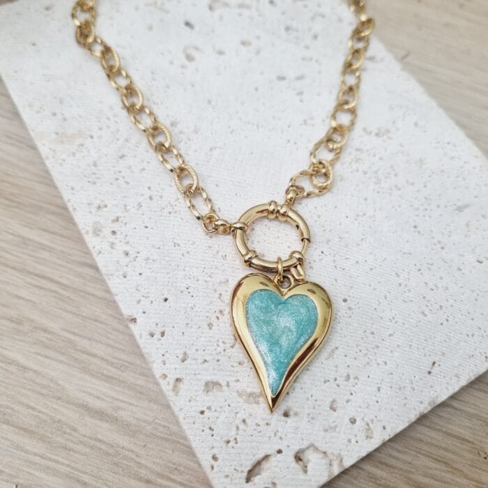 20250415_114821 Ατσάλινο κολιέ καρδιά - Image 1