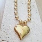 Ατσάλινο κολιέ μεγάλη καρδιά