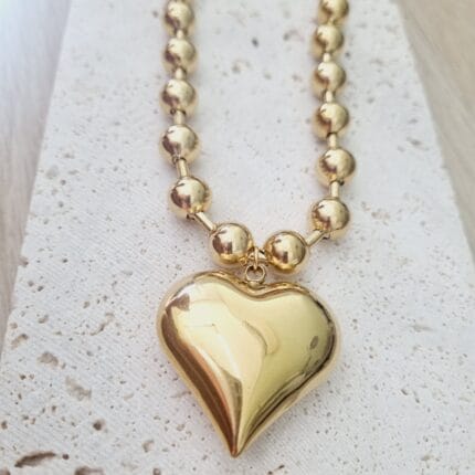 Ατσάλινο κολιέ μεγάλη καρδιά