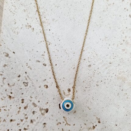 Ατσάλινο κολιέ στρόγγυλο μάτι