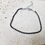 Ατσάλινο βραχιόλι αλυσίδα με στρας - Image 6