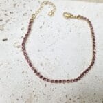 Ατσάλινο βραχιόλι αλυσίδα με στρας - Image 3