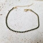 Ατσάλινο βραχιόλι αλυσίδα με στρας - Image 2