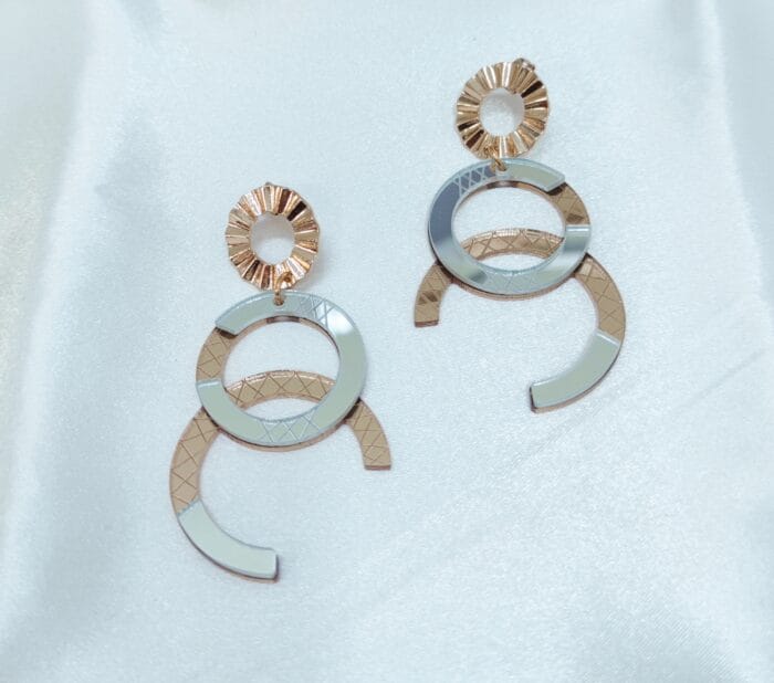 IMG_20231109_203546 Σκουλαρίκια δίχρωμοι κύκλοι - Image 1