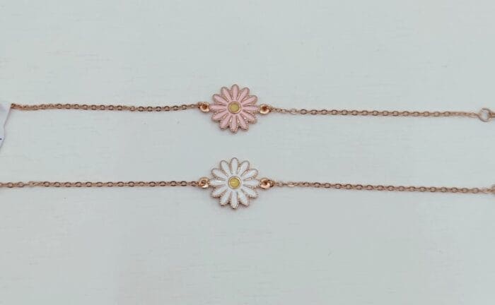 Ατσάλινο βραχιόλι με μαργαρίτα - Image 1