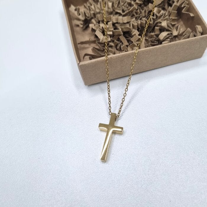 20251002_2009122 Ατσάλινο κολιέ με σταυρό - Image 1