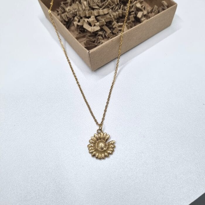 20251002_2012472 Ατσάλινο κολιέ με λουλούδι - Image 1