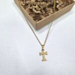 Ατσάλινο κολιέ με σταυρό