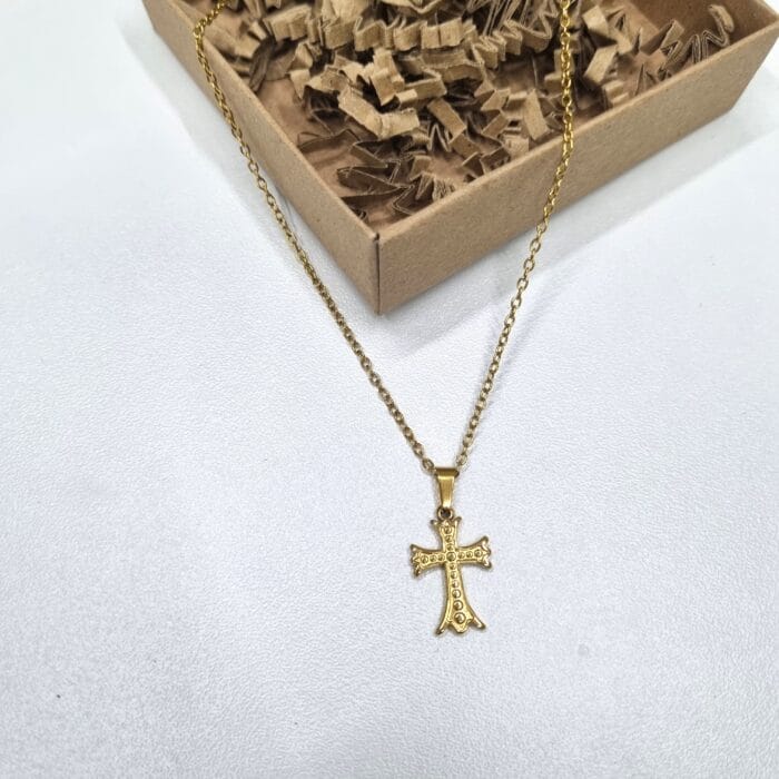 20251002_2016402 Ατσάλινο κολιέ με σταυρό - Image 1