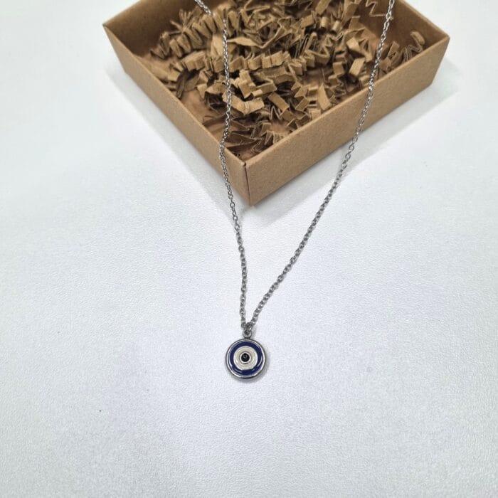 Ατσάλινο κολιέ με στρόγγυλο μάτι - Image 2