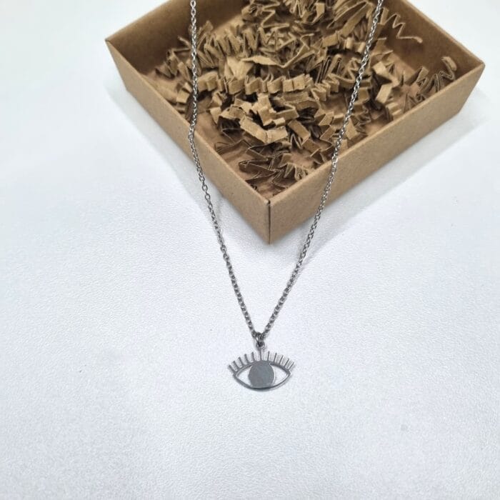 20251002_2020222 Ατσάλινο κολιέ με μάτι - Image 1