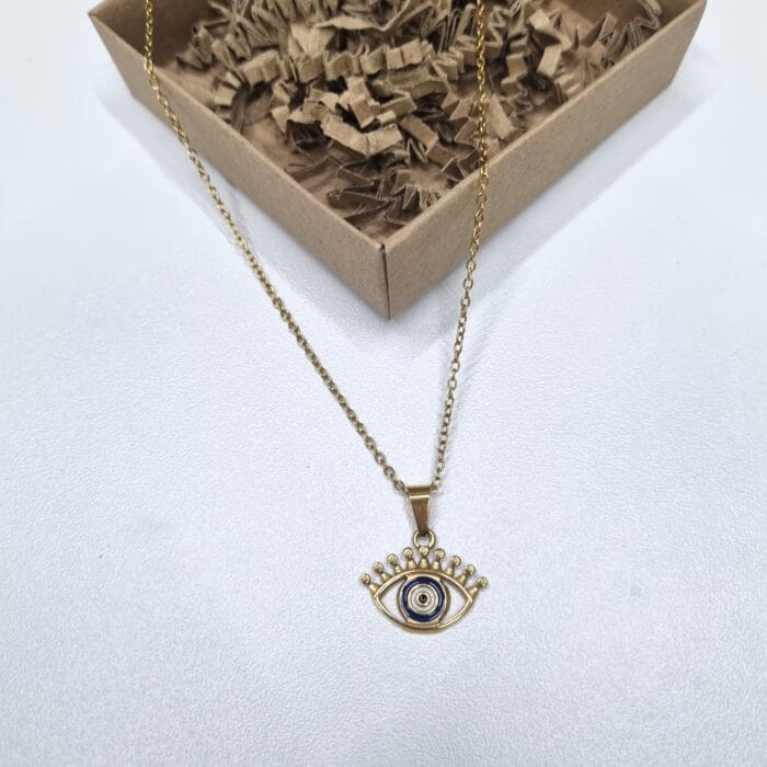 Ατσάλινο κολιέ με μάτι - Image 1