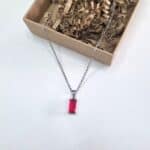 Ατσάλινο κολιέ με ζιργκόν - Image 5