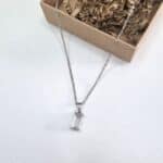 Ατσάλινο κολιέ με ζιργκόν - Image 3