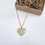 Ατσάλινο κολιέ με καρδιά