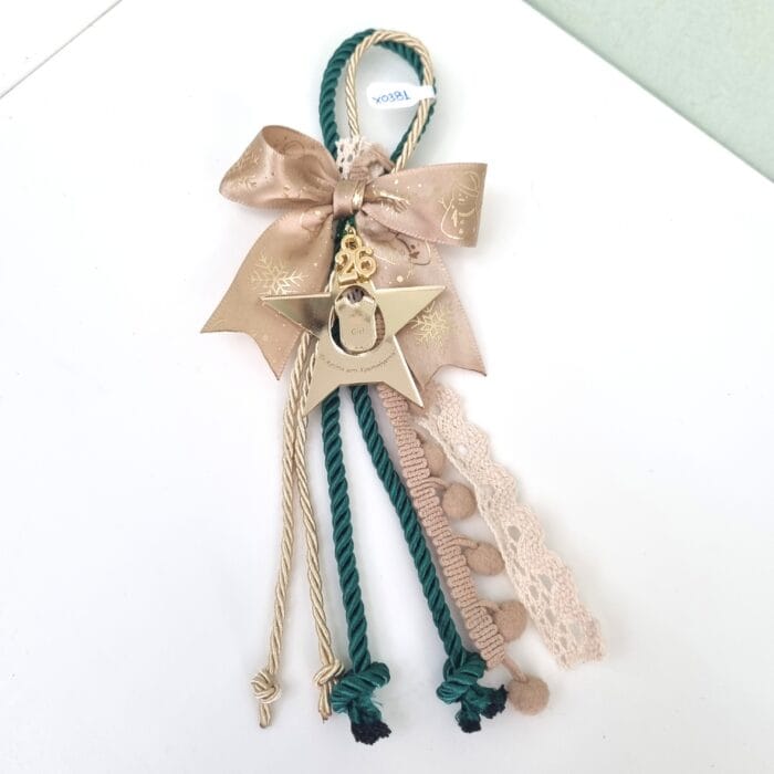 33 Κρεμαστό Γούρι 2026 - Αστέρι "Τα πρώτα μου Χριστούγεννα!!" - Girl - Image 1